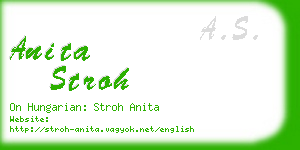 anita stroh business card